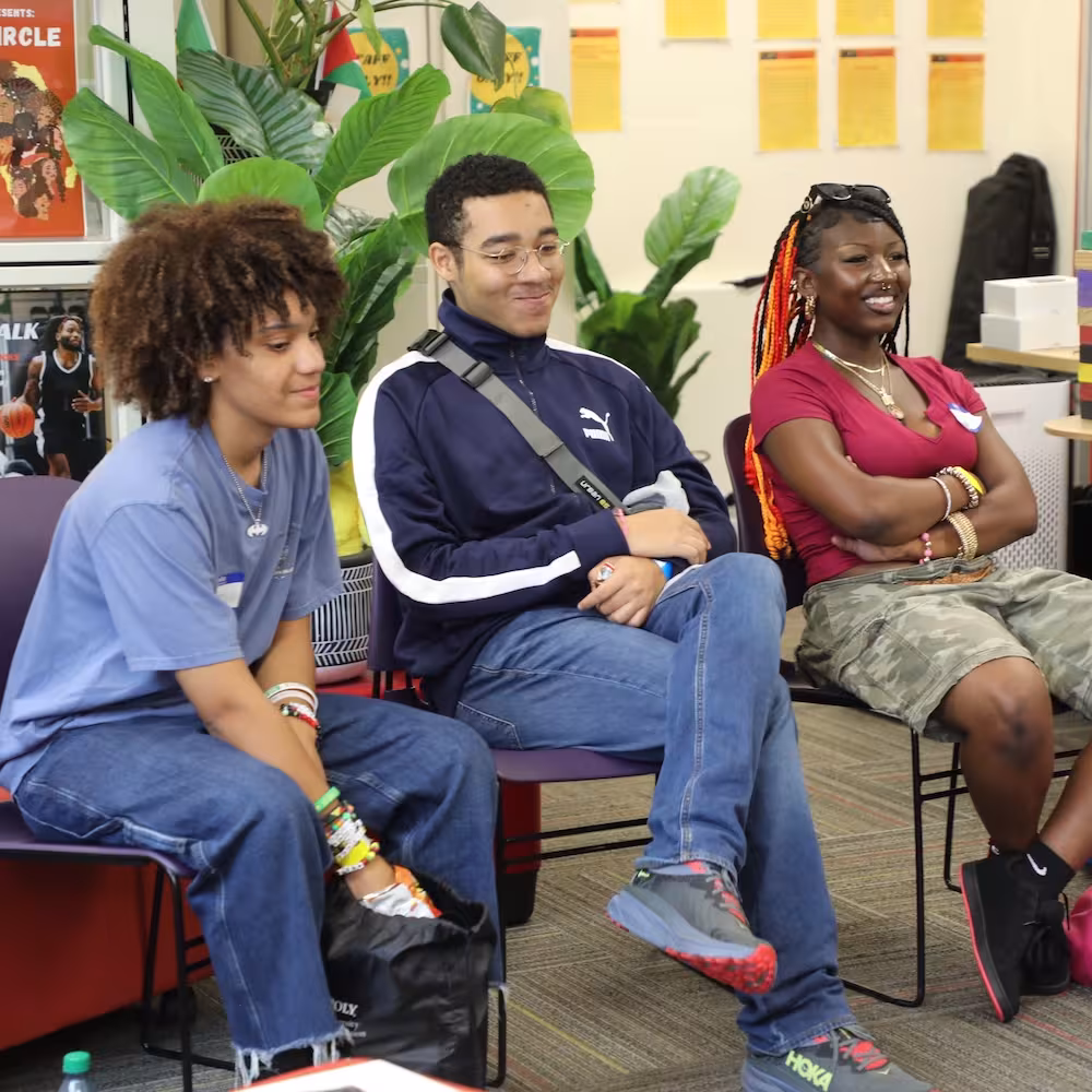 Students participate in a group discussion during the 2025 Black Youth Leadership Summit.